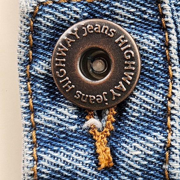 Highway Premium Denim Jean Jacket. Sz. SM distressed - Picture 5 of 7